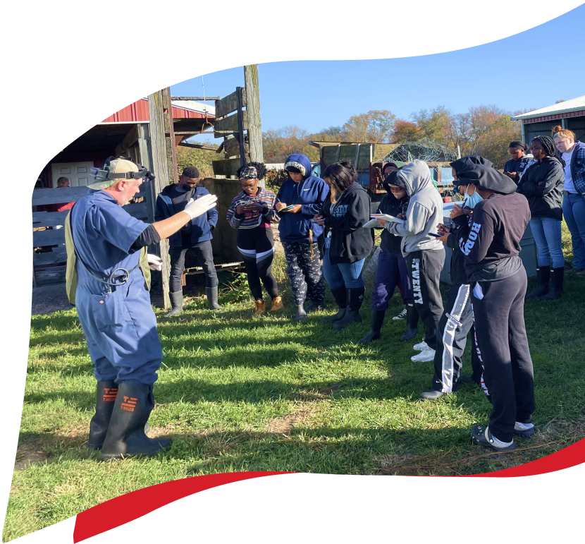 DSU Outreach on a farm