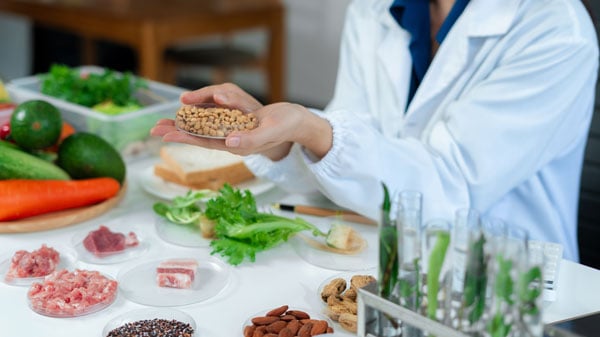 Student studying foods