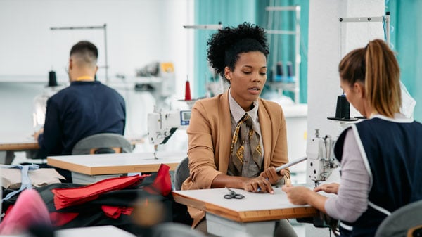 Student studying apparel